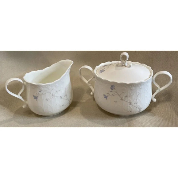 Mikasa Bone China April Rose Sugar Creamer Set A7053 Floral Flowers Vintage - Picture 5 of 9